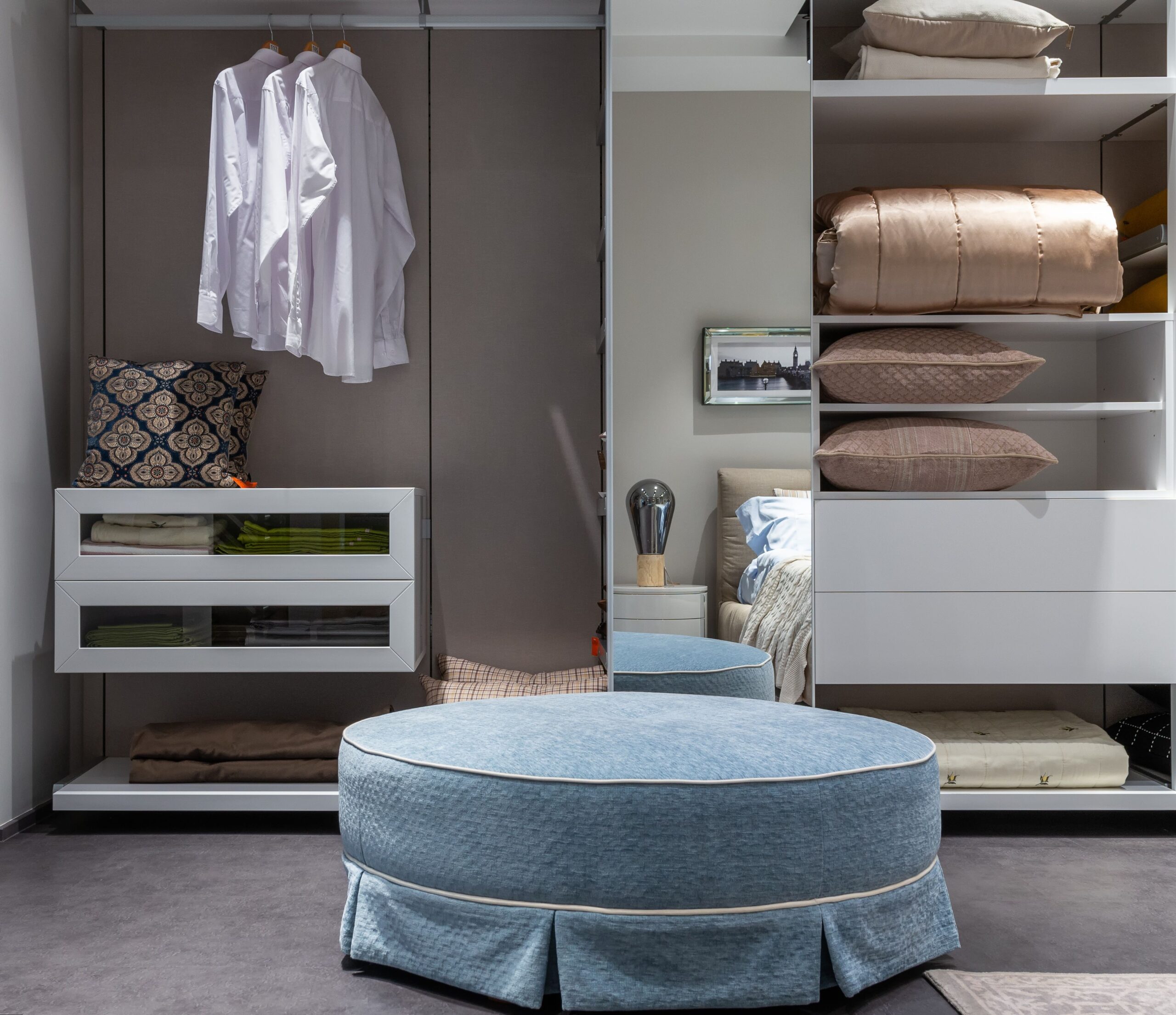 A small bedroom closet organized on a budget